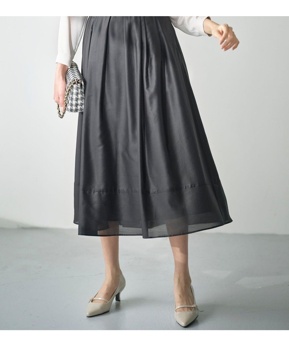 【エニィ スィス/any SiS】の【洗える】シアーチンツタック スカート インテリア・キッズ・メンズ・レディースファッション・服の通販 founy(ファニー) ファッション Fashion レディースファッション Fashion for Women スカート Skirts 洗える Machine Washable クラシック Classic, Timeless Style サテン Satin, Glossy Fabric シアー Sheer, See-Through フラット Flat, Flat Shoes フレア Flare, Flared A/W・秋冬 Autumn/Winter エレガント 上品 Elegant ブラック|ID: prp329100004402051 ipo3291000000034308538
