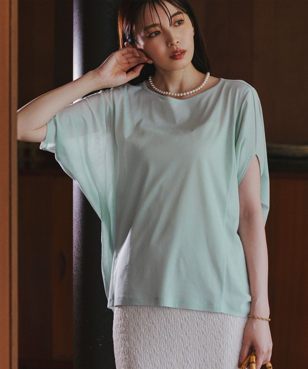 【23区/NIJYUSANKU】の【洗える】シアーTEE インテリア・キッズ・メンズ・レディースファッション・服の通販 founy(ファニー) 　ファッション　Fashion　レディースファッション　WOMEN　トップス・カットソー　Tops/Tshirt　シャツ/ブラウス　Shirts/Blouses　ロング / Tシャツ　T-Shirts　カットソー　Cut and Sewn　インナー　Inner　春　Spring　洗える　Washable　カットソー　Cut And Sew　シアー　Sheer　シルケット　Mercerization　タンク　Tank　デニム　Denim　ドレープ　Drape　プリント　Print　ラウンド　Round　ワイド　Wide　S/S・春夏　Ss・Spring/Summer　夏　Summer　2024年　2024　2024春夏・S/S　Ss,Spring/Summer,2024　エレガント 上品　Elegant　ビジネス 仕事 通勤　Business　ミント|ID: prp329100004402098 ipo3291000000031965977