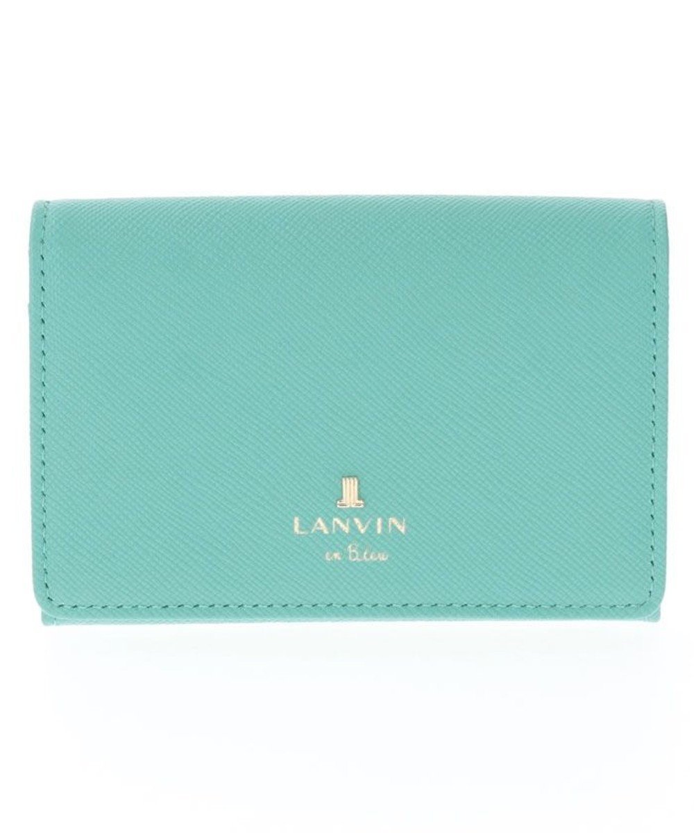 【ランバン オン ブルー/LANVIN en Bleu】のリュクサンブールカラー 名刺入れ インテリア・キッズ・メンズ・レディースファッション・服の通販 founy(ファニー) 　ファッション　Fashion　レディースファッション　WOMEN　財布　Wallets　カードケース/名刺入れ　Card Cases　シンプル　Simple　フロント　Front　プリント　Print　メタル　Metal　モチーフ　Motif　人気　Popularity　財布　Wallet　エメラルドグリーン|ID: prp329100004402153 ipo3291000000030880563