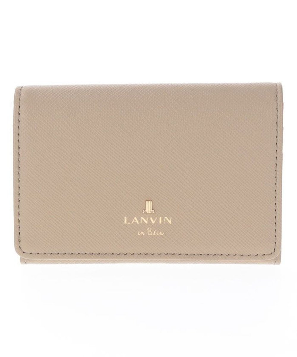 【ランバン オン ブルー/LANVIN en Bleu】のリュクサンブールカラー 名刺入れ インテリア・キッズ・メンズ・レディースファッション・服の通販 founy(ファニー) 　ファッション　Fashion　レディースファッション　WOMEN　財布　Wallets　カードケース/名刺入れ　Card Cases　シンプル　Simple　フロント　Front　プリント　Print　メタル　Metal　モチーフ　Motif　人気　Popularity　財布　Wallet　グレージュ|ID: prp329100004402153 ipo3291000000030880565