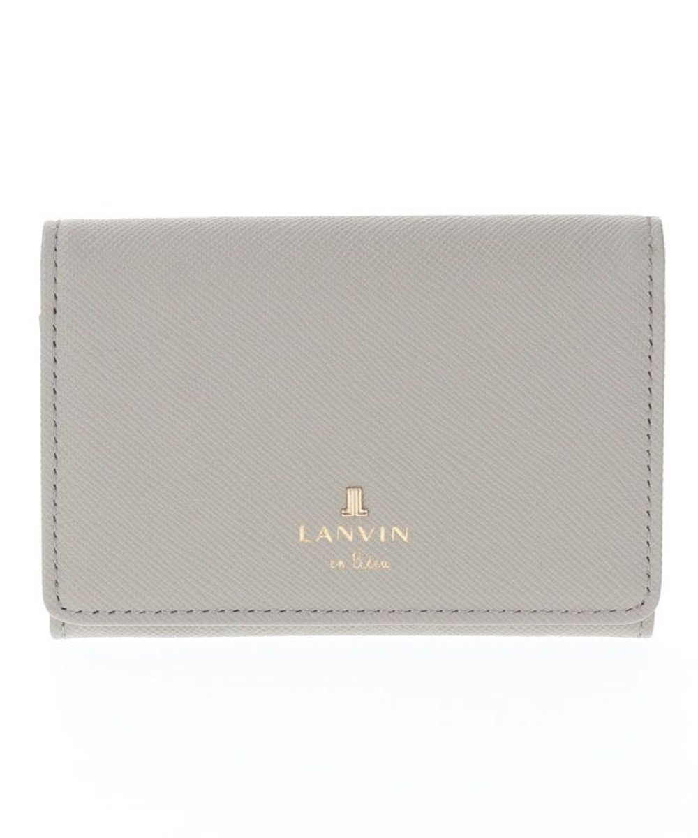 【ランバン オン ブルー/LANVIN en Bleu】のリュクサンブールカラー 名刺入れ インテリア・キッズ・メンズ・レディースファッション・服の通販 founy(ファニー) 　ファッション　Fashion　レディースファッション　WOMEN　財布　Wallets　カードケース/名刺入れ　Card Cases　シンプル　Simple　フロント　Front　プリント　Print　メタル　Metal　モチーフ　Motif　人気　Popularity　財布　Wallet　グレー|ID: prp329100004402153 ipo3291000000031898750