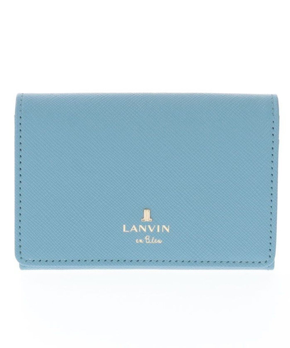 【ランバン オン ブルー/LANVIN en Bleu】のリュクサンブールカラー 名刺入れ インテリア・キッズ・メンズ・レディースファッション・服の通販 founy(ファニー) 　ファッション　Fashion　レディースファッション　WOMEN　財布　Wallets　カードケース/名刺入れ　Card Cases　シンプル　Simple　フロント　Front　プリント　Print　メタル　Metal　モチーフ　Motif　人気　Popularity　財布　Wallet　ブルー|ID: prp329100004402153 ipo3291000000031898754