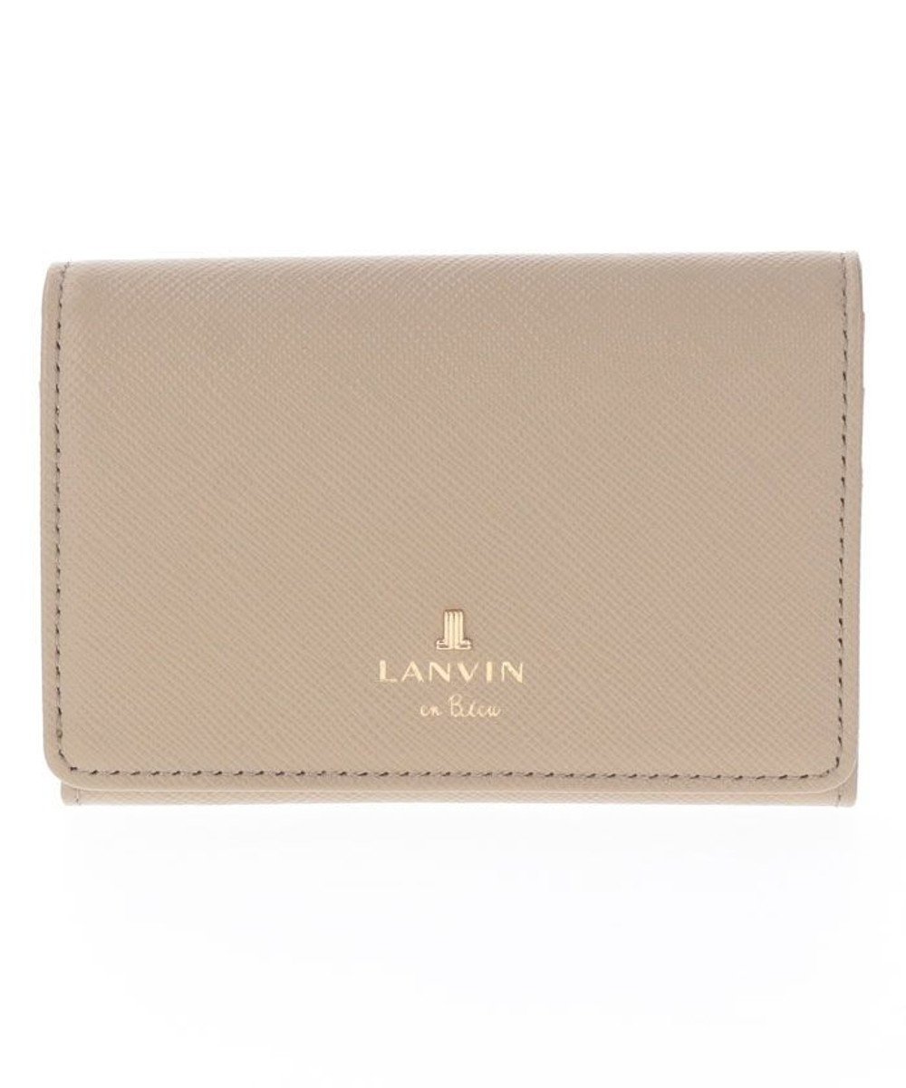 【ランバン オン ブルー/LANVIN en Bleu】のリュクサンブールカラー 名刺入れ インテリア・キッズ・メンズ・レディースファッション・服の通販 founy(ファニー) 　ファッション　Fashion　レディースファッション　WOMEN　財布　Wallets　カードケース/名刺入れ　Card Cases　シンプル　Simple　フロント　Front　プリント　Print　メタル　Metal　モチーフ　Motif　人気　Popularity　財布　Wallet　グレージュ|ID: prp329100004402153 ipo3291000000031898755