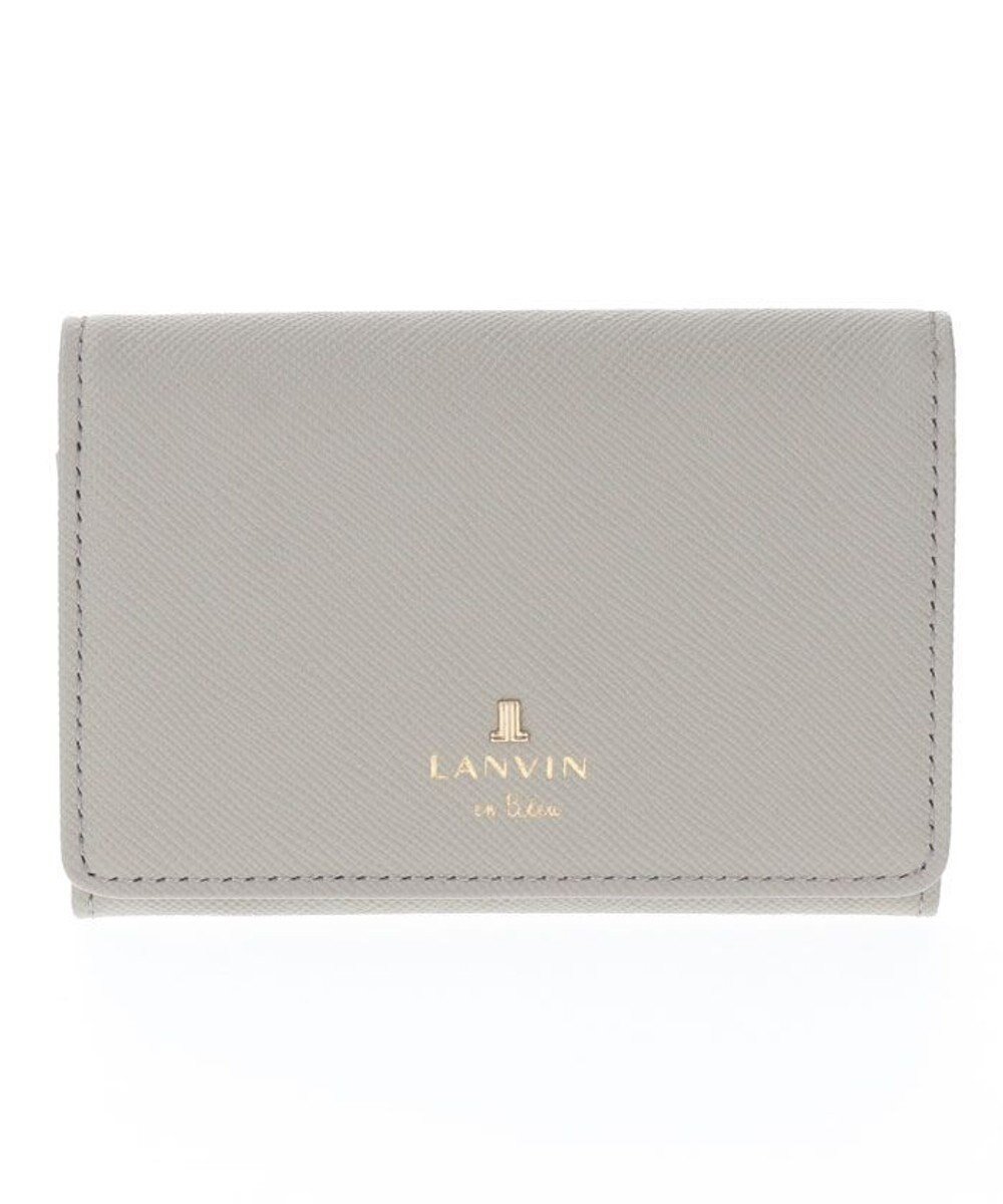 【ランバン オン ブルー/LANVIN en Bleu】のリュクサンブールカラー 名刺入れ インテリア・キッズ・メンズ・レディースファッション・服の通販 founy(ファニー) 　ファッション　Fashion　レディースファッション　Fashion for Women　ミニ財布・二つ折り財布　Wallets & Card Cases　カードケース/名刺入れ　Card Holders & Business Cases　シンプル　Simple, Minimal　フロント　Front, Front Design　プリント　Print, Printed Pattern　メタル　Metal, Metal Parts　モチーフ　Motif, Design Theme　人気　Popular, Best Seller　財布　Wallet, Purse　グレー|ID: prp329100004402153 ipo3291000000035826310