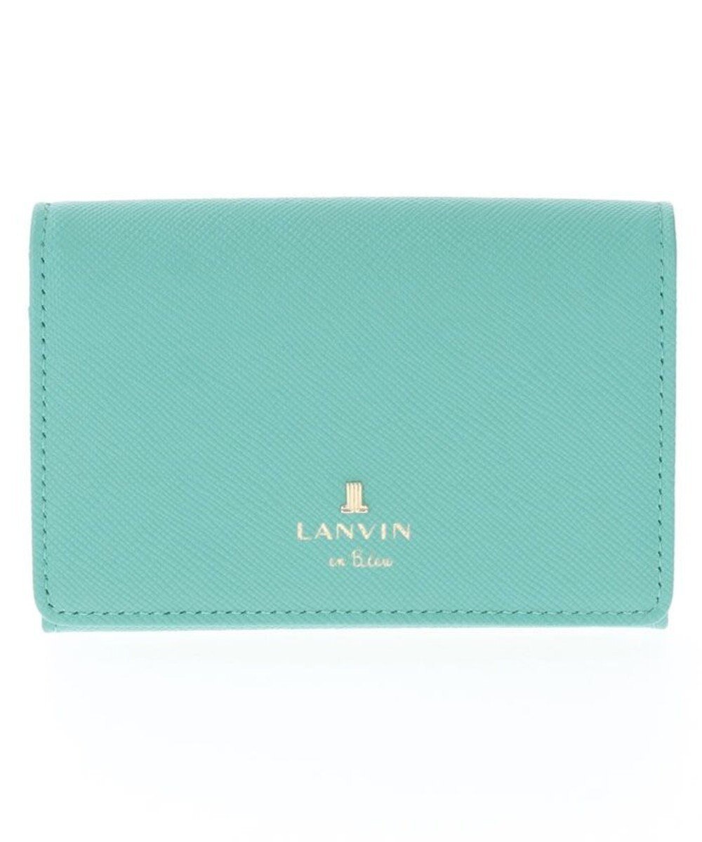 【ランバン オン ブルー/LANVIN en Bleu】のリュクサンブールカラー 名刺入れ インテリア・キッズ・メンズ・レディースファッション・服の通販 founy(ファニー) 　ファッション　Fashion　レディースファッション　Fashion for Women　ミニ財布・二つ折り財布　Wallets & Card Cases　カードケース/名刺入れ　Card Holders & Business Cases　シンプル　Simple, Minimal　フロント　Front, Front Design　プリント　Print, Printed Pattern　メタル　Metal, Metal Parts　モチーフ　Motif, Design Theme　人気　Popular, Best Seller　財布　Wallet, Purse　エメラルドグリーン|ID: prp329100004402153 ipo3291000000035826312