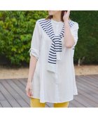 【ティアクラッセ/Tiaclasse】のバンドカラーシャツチュニックブラウス オフホワイト|ID: prp329100004402340 ipo3291000000035600938