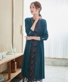 【ティアクラッセ/Tiaclasse】の【洗える】ボタン付きロングリブカーディガン ターコイズ|ID: prp329100004402354 ipo3291000000034271455