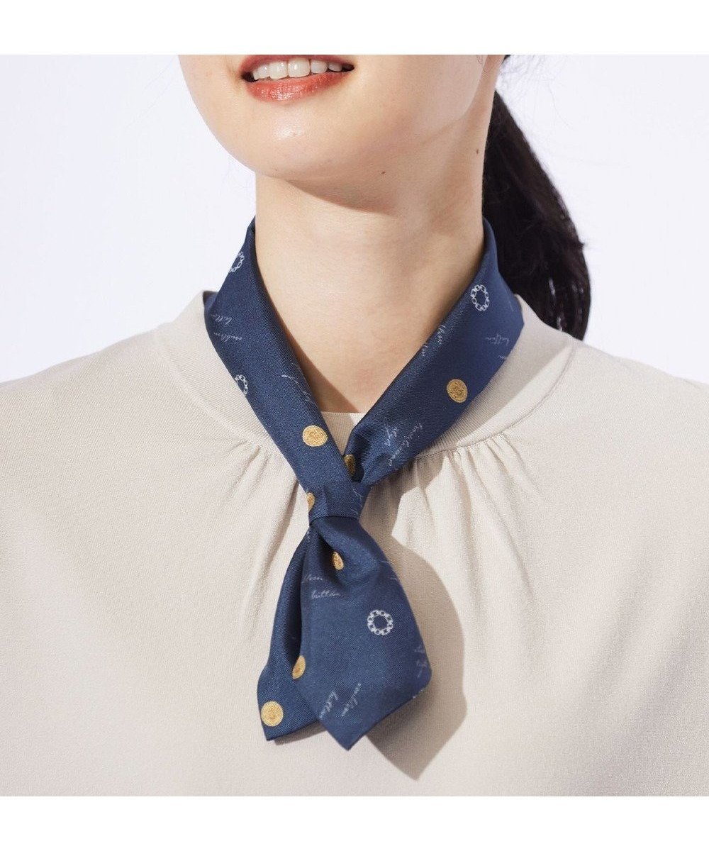 【ジェイ プレス/J.PRESS】のグラバッティーノ スカーフ インテリア・キッズ・メンズ・レディースファッション・服の通販 founy(ファニー) 　ファッション　Fashion　レディースファッション　Fashion for Women　おすすめ　Recommended / Our Picks　コイン　Coin, Coin Design　シルク　Silk, 100% Silk　スカーフ　Scarf, Neckwear　チェーン　Chain, Chain Strap　ツイル　Twist, Twisted Detail　ドット　Polka Dot, Dot Pattern　バンダナ　Bandana, Head Scarf　プリント　Print, Printed Pattern　ループ　Loop, Loop Knit　エレガント 上品　Elegant　ネイビー系5|ID: prp329100004402379 ipo3291000000033683742