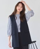【エニィファム/any FAM】の【洗濯機可/UVケア/接触冷感】リネンライクエアーヴィンテージ ジレ ネイビー|ID: prp329100004402397 ipo3291000000031794020