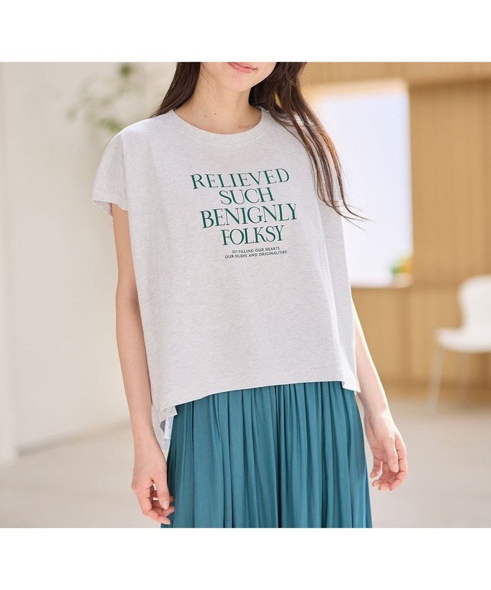 【エニィファム/any FAM】の【接触冷感】フレンチスリーブロゴTシャツ インテリア・キッズ・メンズ・レディースファッション・服の通販 founy(ファニー) https://founy.com/ ファッション Fashion レディースファッション WOMEN トップス・カットソー Tops/Tshirt シャツ/ブラウス Shirts/Blouses ロング / Tシャツ T-Shirts カットソー Cut and Sewn インナー Inner 春 Spring カットソー Cut And Sew ジャケット Jacket スリーブ Sleeve デニム Denim バランス Balance フレンチ French ラウンド Round S/S・春夏 Ss・Spring/Summer 夏 Summer |ID: prp329100004402870 ipo3291000000031992279