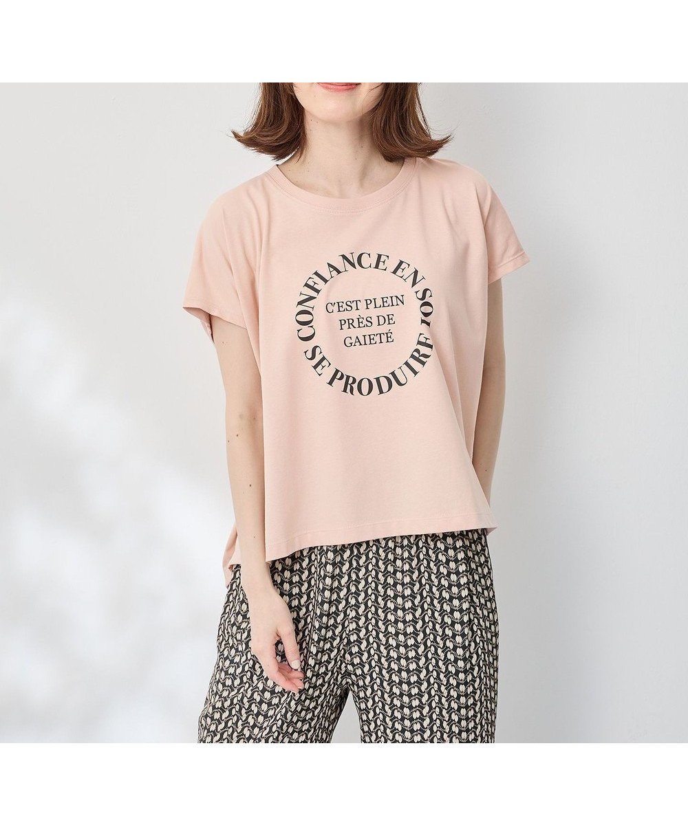 【エニィファム/any FAM】の【接触冷感】フレンチスリーブロゴTシャツ インテリア・キッズ・メンズ・レディースファッション・服の通販 founy(ファニー) 　ファッション　Fashion　レディースファッション　WOMEN　トップス・カットソー　Tops/Tshirt　シャツ/ブラウス　Shirts/Blouses　ロング / Tシャツ　T-Shirts　カットソー　Cut and Sewn　インナー　Inner　春　Spring　カットソー　Cut And Sew　ジャケット　Jacket　スリーブ　Sleeve　デニム　Denim　バランス　Balance　フレンチ　French　ラウンド　Round　S/S・春夏　Ss・Spring/Summer　夏　Summer　ピンク|ID: prp329100004402870 ipo3291000000031992290