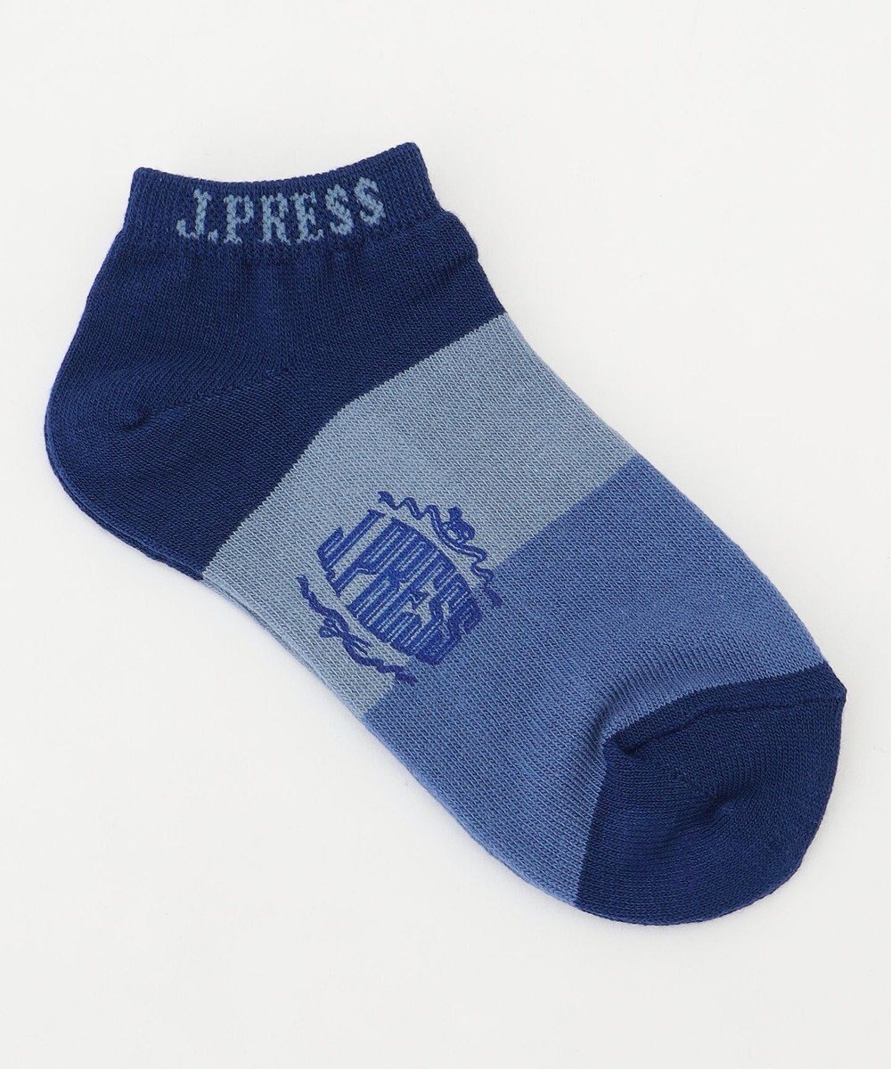 【ジェイ プレス/J.PRESS / KIDS】の【19-26cm】ボーダーソックス インテリア・キッズ・メンズ・レディースファッション・服の通販 founy(ファニー) 　ファッション　Fashion　キッズファッション　KIDS　くるぶし　Ankle　ソックス　Socks　ボーダー　Border　ワンポイント　One Point　ブルー系|ID: prp329100004403590 ipo3291000000031647732