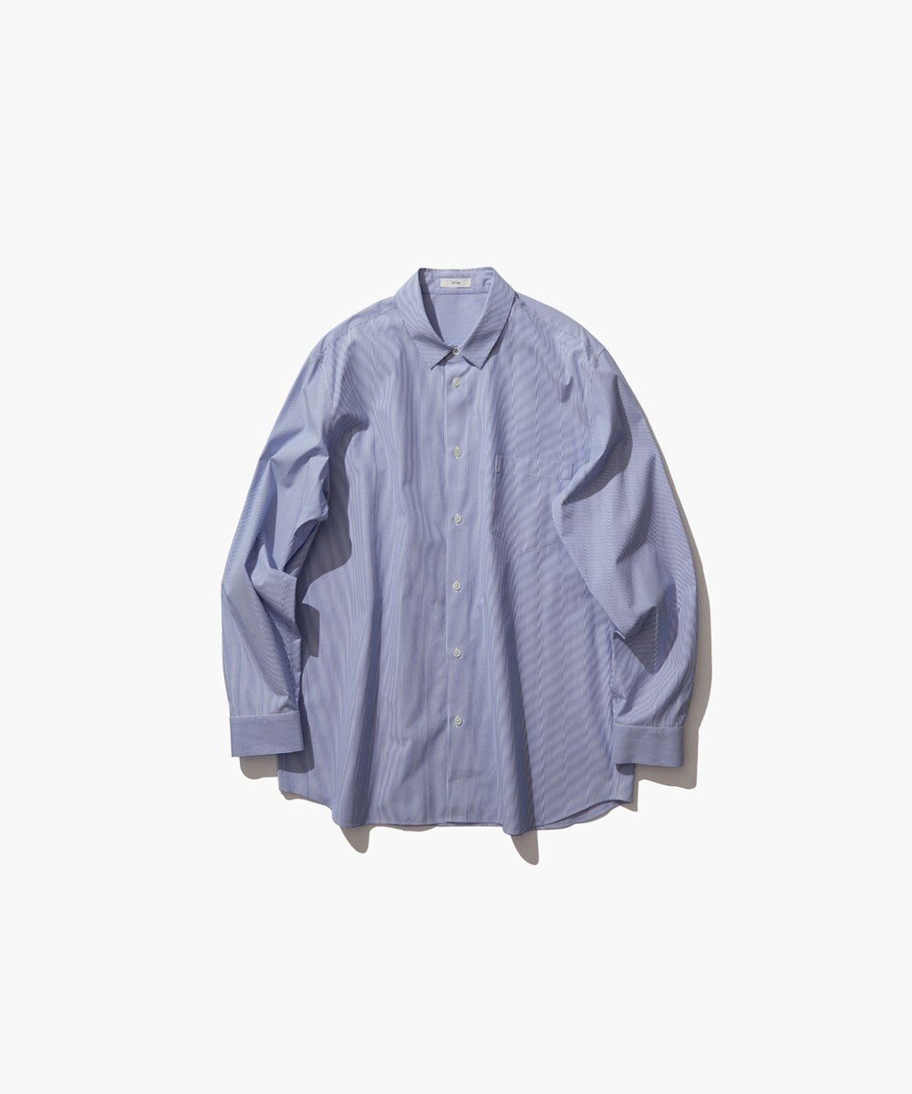 【エイトン/ATON】のGIZA BROAD スタンダードシャツ - UNISEX インテリア・キッズ・メンズ・レディースファッション・服の通販 founy(ファニー) 　ファッション　Fashion　レディースファッション　Fashion for Women　トップス・カットソー　Cut & Sew Tops　シャツ・ブラウス・オフィスカジュアル　Elegant Blouses & Button-Ups　ユニセックス　Unisex, Genderless　インナー　Innerwear　ジャケット　Jacket, Outerwear　スタンダード　Standard, Basic　ブロード　Broadcloth, Fine Cotton　リラックス　Relax, Relaxed Fit　再入荷　Restock / Back in Stock　夏　Summer　春　Spring　S/S・春夏　SS, Spring/Summer, Warm Season　NAVY STRIPE|ID: prp329100004403623 ipo3291000000033357026