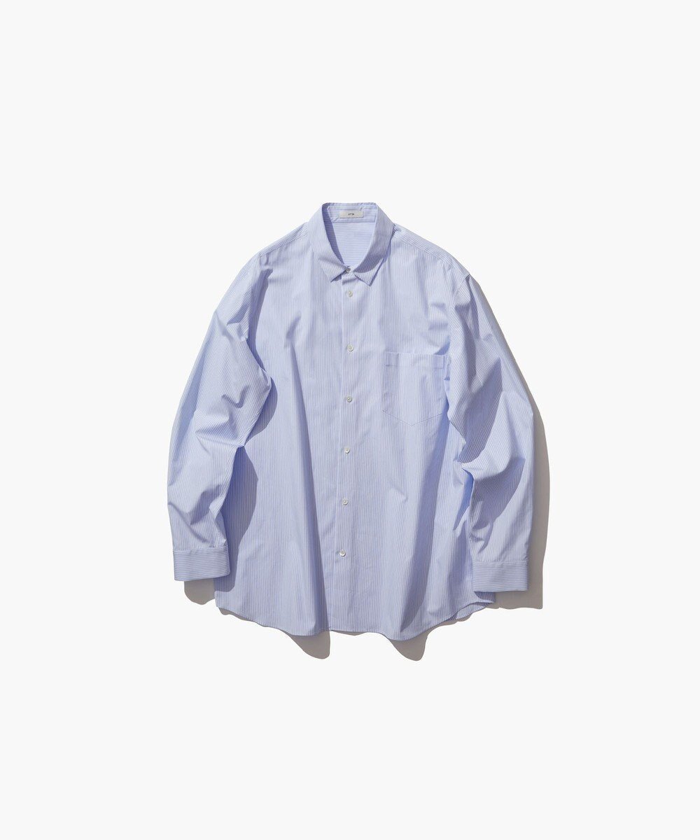 【エイトン/ATON】のGIZA BROAD スタンダードシャツ - UNISEX インテリア・キッズ・メンズ・レディースファッション・服の通販 founy(ファニー) 　ファッション　Fashion　レディースファッション　Fashion for Women　トップス・カットソー　Cut & Sew Tops　シャツ・ブラウス・オフィスカジュアル　Elegant Blouses & Button-Ups　ユニセックス　Unisex, Genderless　インナー　Innerwear　ジャケット　Jacket, Outerwear　スタンダード　Standard, Basic　ブロード　Broadcloth, Fine Cotton　リラックス　Relax, Relaxed Fit　再入荷　Restock / Back in Stock　夏　Summer　春　Spring　S/S・春夏　SS, Spring/Summer, Warm Season　SAX STRIPE|ID: prp329100004403623 ipo3291000000033357027