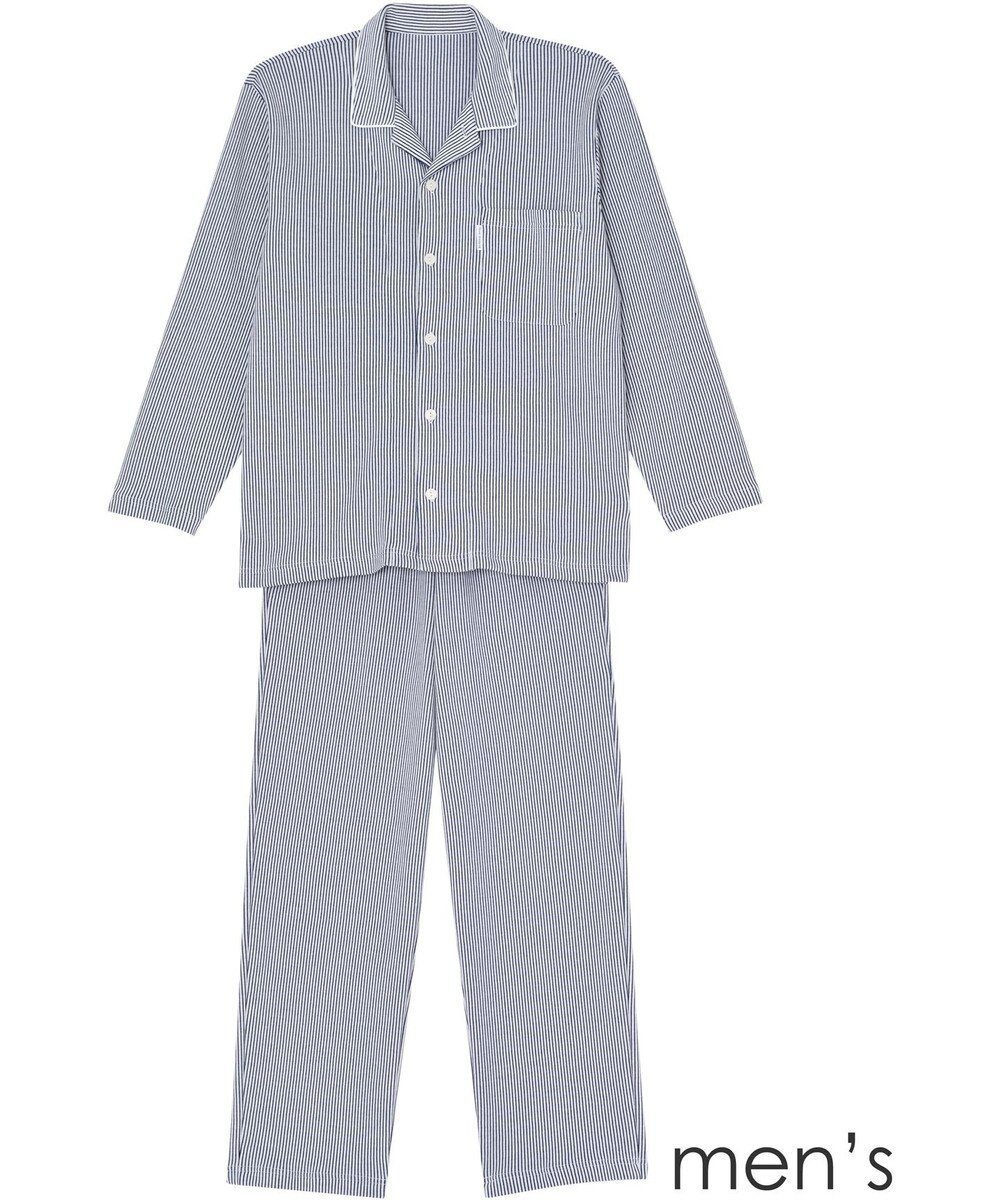 【ワコール 睡眠科学/wacoal suimin / MEN】の【ふわごころ(R)メンズパジャマ】 長袖・長ズボン しっとりなめらか ふわふわ触感 睡眠科学/ワコール YGW007 インテリア・キッズ・メンズ・レディースファッション・服の通販 founy(ファニー) 　ファッション　Fashion　メンズファッション　Fashion for Men　インド　Indian Textile　なめらか　Smooth, Silky Texture　長袖　Long Sleeve, Full Sleeve　パジャマ　Pajamas, Sleepwear　メンズ　Men's, Menswear　ロング　Long, Long-Length　コン|ID: prp329100004403627 ipo3291000000033576984