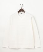 【ジョセフ アブード/JOSEPH ABBOUD / MEN】の【オーガニックコットン使用・日本素材・日本縫製】 オーガニックヘリンボ-ンリンクス Vネック Tシャツ ホワイト系|ID: prp329100004403646 ipo3291000000032087263