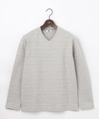 【ジョセフ アブード/JOSEPH ABBOUD / MEN】の【オーガニックコットン使用・日本素材・日本縫製】 オーガニックヘリンボ-ンリンクス Vネック Tシャツ ライトグレー系|ID: prp329100004403646 ipo3291000000032087266