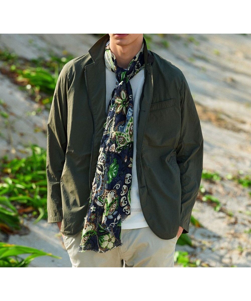 【ジョセフ アブード/JOSEPH ABBOUD / MEN】の晴雨兼用【軽量/ストレッチ/撥水】ライトワッシャーストレッチ アクティブレジャージャケット インテリア・キッズ・メンズ・レディースファッション・服の通販 founy(ファニー) 　ファッション　Fashion　メンズファッション　Men's Style Online　アウター　Coats Outerwear/Men　ブルゾン　Blouson/Jackets　ジャケット　Jacket　ストライプ　Stripe　ストレッチ　Stretch　パターン　Pattern　ブルゾン　Blouson　ポケット　Pocket　夏　Summer　春　Spring　S/S・春夏　Ss・Spring/Summer　軽量　Lightweight　カーキ系|ID: prp329100004403647 ipo3291000000032633722