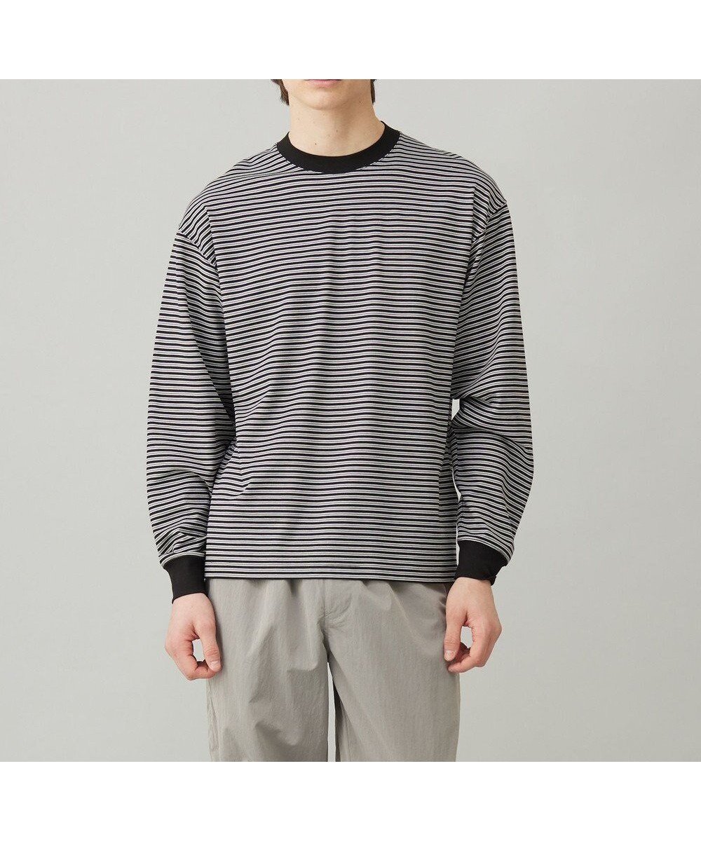 【アンフィーロ/UNFILO / MEN】の【ストレッチ/接触冷感/UVケア】スマート ストレッチ ロングスリーブTEE インテリア・キッズ・メンズ・レディースファッション・服の通販 founy(ファニー) 　ファッション　Fashion　メンズファッション　MEN　トップス・カットソー　Tops/Tshirt/Men　シャツ　Shirts　インナー　Inner　春　Spring　カットソー　Cut And Sew　シルケット　Mercerization　ジャケット　Jacket　ストレッチ　Stretch　スマート　Smart　スリーブ　Sleeve　ロング　Long　ワイド　Wide　S/S・春夏　Ss・Spring/Summer　夏　Summer　エレガント 上品　Elegant　ビジネス 仕事 通勤　Business　ブラックボーダー|ID: prp329100004403653 ipo3291000000031024384