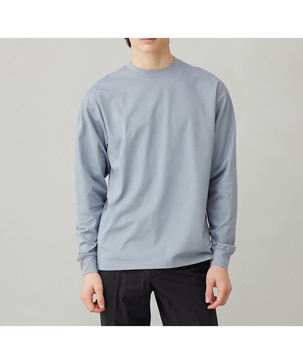 【アンフィーロ/UNFILO / MEN】の【OCEANS web / YouTube 掲載】スマート ストレッチ ロングスリーブTEE インテリア・キッズ・メンズ・レディースファッション・服の通販 founy(ファニー) 　ファッション　Fashion　メンズファッション　Fashion for Men　トップス・カットソー　Cut & Sew Tops　メンズシャツ　Shirts　インナー　Innerwear　春　Spring　カットソー　Cut and Sewn Top　シルケット　Silket, Silky Cotton　ジャケット　Jacket, Outerwear　ストレッチ　Stretch, Stretchy Fabric　スマート　Smart, Elegant　スリーブ　Sleeve, Long Sleeve / Short Sleeve　雑誌　Magazine, Fashion Magazine　ロング　Long, Long-Length　楽ちん　Easy Fit, Comfortable　ワイド　Wide, Wide Fit　S/S・春夏　SS, Spring/Summer, Warm Season　夏　Summer　エレガント 上品　Elegant　ビジネス 仕事 通勤　Business / Work / Commuting　グレー|ID: prp329100004403653 ipo3291000000033408783
