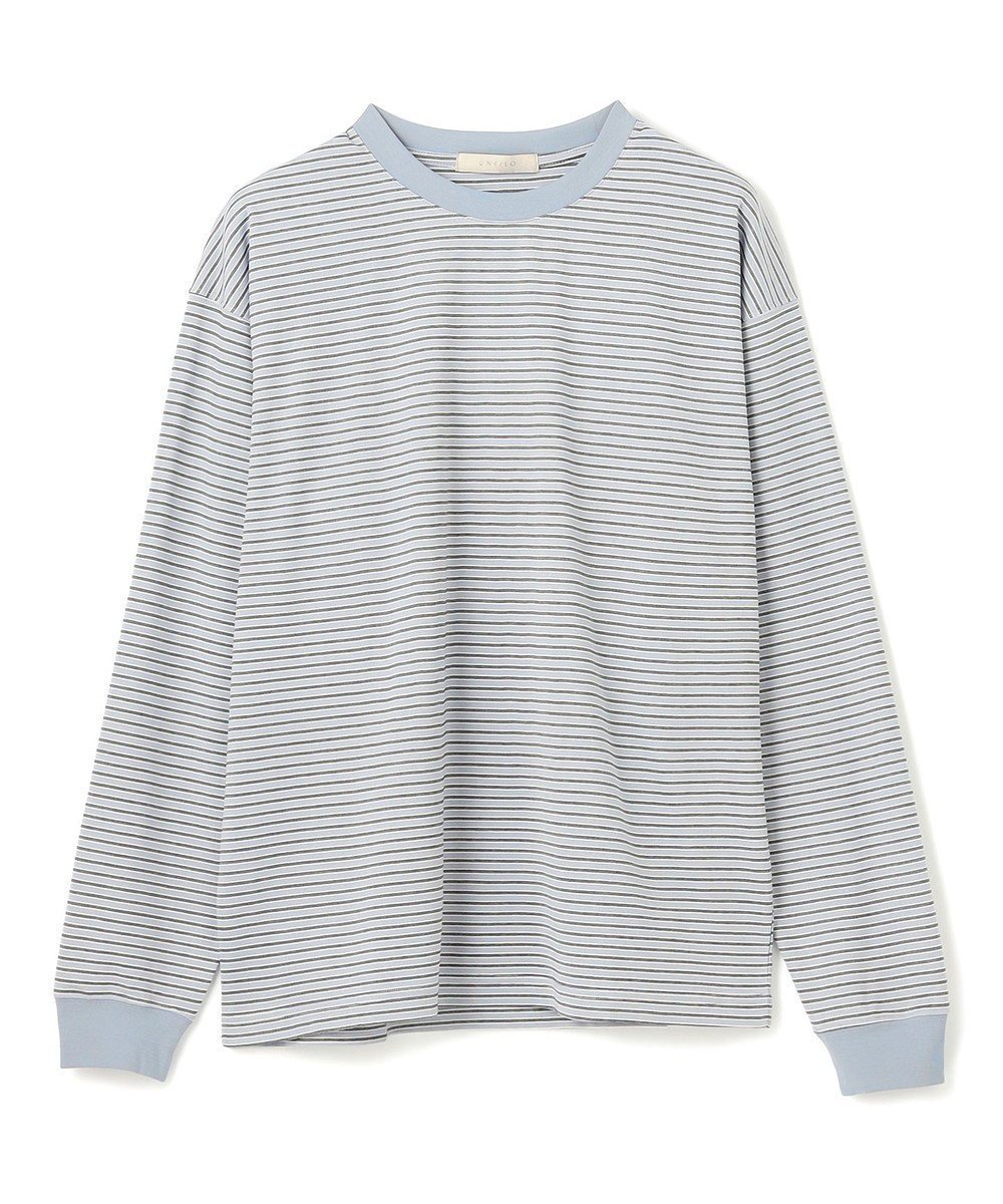 【アンフィーロ/UNFILO / MEN】の【OCEANS web / YouTube 掲載】スマート ストレッチ ロングスリーブTEE インテリア・キッズ・メンズ・レディースファッション・服の通販 founy(ファニー) 　ファッション　Fashion　メンズファッション　Fashion for Men　トップス・カットソー　Cut & Sew Tops　メンズシャツ　Shirts　インナー　Innerwear　春　Spring　カットソー　Cut and Sewn Top　シルケット　Silket, Silky Cotton　ジャケット　Jacket, Outerwear　ストレッチ　Stretch, Stretchy Fabric　スマート　Smart, Elegant　スリーブ　Sleeve, Long Sleeve / Short Sleeve　雑誌　Magazine, Fashion Magazine　ロング　Long, Long-Length　楽ちん　Easy Fit, Comfortable　ワイド　Wide, Wide Fit　S/S・春夏　SS, Spring/Summer, Warm Season　夏　Summer　エレガント 上品　Elegant　ビジネス 仕事 通勤　Business / Work / Commuting　グレーボーダー|ID: prp329100004403653 ipo3291000000033408786