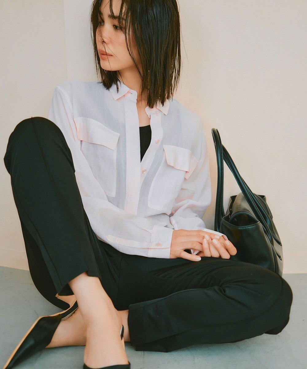 【ベイジ,/BEIGE,】の【洗える】PAULINE / ビックポケットドロストリネンブラウス インテリア・キッズ・メンズ・レディースファッション・服の通販 founy(ファニー) 　ファッション　Fashion　レディースファッション　WOMEN　トップス・カットソー　Tops/Tshirt　シャツ/ブラウス　Shirts/Blouses　キャミソール　Camisole　シアー　Sheer　ショート　Short　タンク　Tank　ドローストリング　Drawstring　フラップ　Flap　ブルゾン　Blouson　ポケット　Pocket　リネン　Linen　ロング　Long　夏　Summer　定番　Standard　春　Spring　S/S・春夏　Ss・Spring/Summer　洗える　Washable　Light Pink|ID: prp329100004403705 ipo3291000000031863352