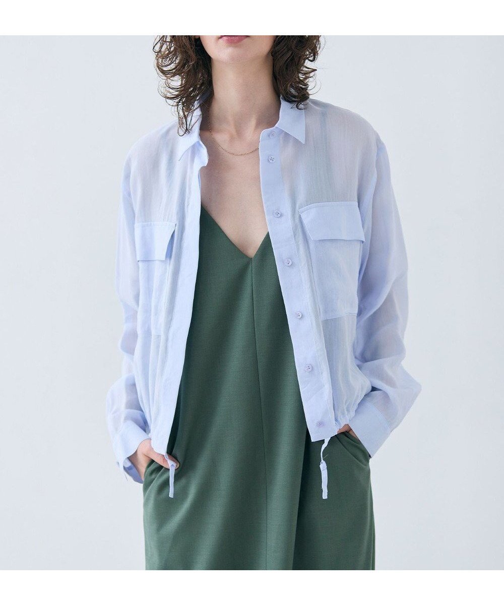 【ベイジ,/BEIGE,】の【洗える・Precious 6月号掲載】PAULINE / ビックポケットドロストリネンブラウス インテリア・キッズ・メンズ・レディースファッション・服の通販 founy(ファニー) 　雑誌掲載アイテム　Magazine Items　ファッション雑誌　Fashion Magazines　プレシャス　Precious　ファッション　Fashion　レディースファッション　Ladies' Fashion Online　トップス・カットソー　Tops/Tshirt　シャツ/ブラウス　Shirts/Blouses　春　Spring　洗える　Washable　キャミソール　Camisole　シアー　Sheer　ショート　Short　雑誌　Magazine　タンク　Tank　ドローストリング　Drawstring　定番　Standard　フラップ　Flap　ブルゾン　Blouson　ポケット　Pocket　6月号　June Issue　リネン　Linen　ロング　Long　S/S・春夏　Ss・Spring/Summer　再入荷　Restock/Back In Stock/Re Arrival　夏　Summer　Sax|ID: prp329100004403705 ipo3291000000032650379