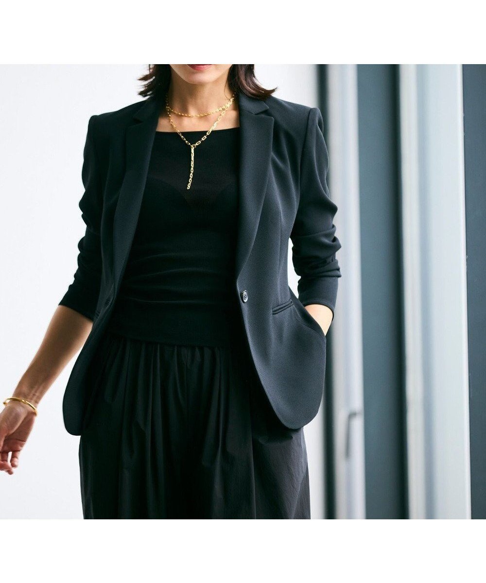 【ベイジ,/BEIGE,】の【洗える】CINDY / テーラードジャケット インテリア・キッズ・メンズ・レディースファッション・服の通販 founy(ファニー) 　ファッション　Fashion　レディースファッション　Fashion for Women　アウター　Coat / Outerwear Collection　レディースジャケット・軽アウター　Jackets　テーラードジャケット / 通勤・きれいめスタイル　Tailored Jackets & Blazers　ウォッシャブル　Machine Washable　オケージョン　Occasion Wear　洗える　Machine Washable　サテン　Satin, Glossy Fabric　ジャケット　Jacket, Outerwear　スタイリッシュ　Stylish, Fashionable　ストレッチ　Stretch, Stretchy Fabric　スーツ　Suit, Formalwear　テーラード　Tailored, Tailored Fit　ボトム　Bottoms, Lower Wear　A/W・秋冬　Autumn/Winter　S/S・春夏　SS, Spring/Summer, Warm Season　おすすめ　Recommended / Our Picks　夏　Summer　ビジネス 仕事 通勤　Business / Work / Commuting　Black|ID: prp329100004403744 ipo3291000000036150484