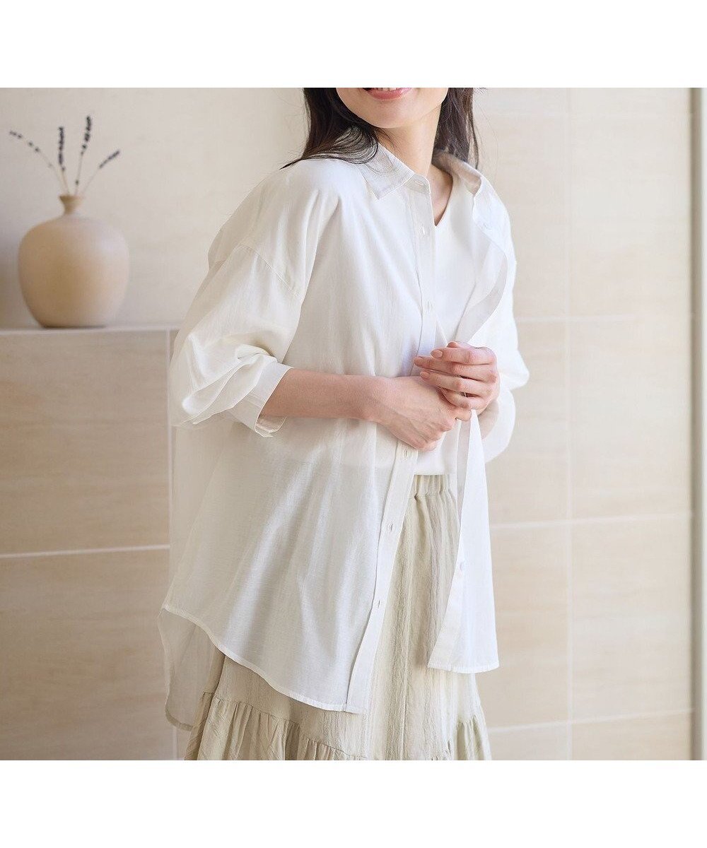 【エニィファム/any FAM】の【手洗い可能】シアーシャツブラウス 人気、トレンドファッション・服の通販 founy(ファニー) 　ファッション　Fashion　レディースファッション　WOMEN　トップス・カットソー　Tops/Tshirt　シャツ/ブラウス　Shirts/Blouses　おすすめ　Recommend　なめらか　Smooth　インナー　Inner　シアー　Sheer　タートルネック　Turtleneck　夏　Summer　春　Spring　S/S・春夏　Ss・Spring/Summer　羽織　Haori　 other-1|ID: prp329100004403764 ipo3291000000031978139