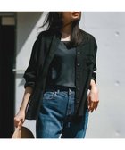 【23区/NIJYUSANKU】の【洗える】LIBECO バンドカラー シャツ ブラック|ID: prp329100004403959 ipo3291000000031966951