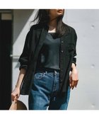 【23区/NIJYUSANKU】の【洗える】LIBECO バンドカラー シャツ ブラック|ID: prp329100004403959 ipo3291000000032663118