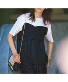 【23区/NIJYUSANKU】の【WEB限定カラーあり/洗える】スムースデザイン コンビ カットソー ブラック系|ID: prp329100004404166 ipo3291000000032758107