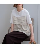 【23区/NIJYUSANKU】の【WEB限定カラーあり/洗える】スムースデザイン コンビ カットソー ベージュ系|ID: prp329100004404166 ipo3291000000032758109