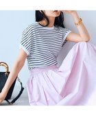 【23区/NIJYUSANKU】の【新色追加/VERY5月号掲載】レーヨンポリエステルストレッチ プルオーバー ニット オフホワイトxネイビーボーダー|ID: prp329100004404331 ipo3291000000032320070