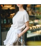 【23区/NIJYUSANKU】の【新色追加/VERY5月号掲載】レーヨンポリエステルストレッチ プルオーバー ニット オフホワイト×ベージュボーダー|ID: prp329100004404331 ipo3291000000032320074
