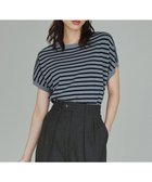 【23区/NIJYUSANKU】の【新色追加/VERY5月号掲載】レーヨンポリエステルストレッチ プルオーバー ニット カーキ×ブラックボーダー|ID: prp329100004404331 ipo3291000000032651919