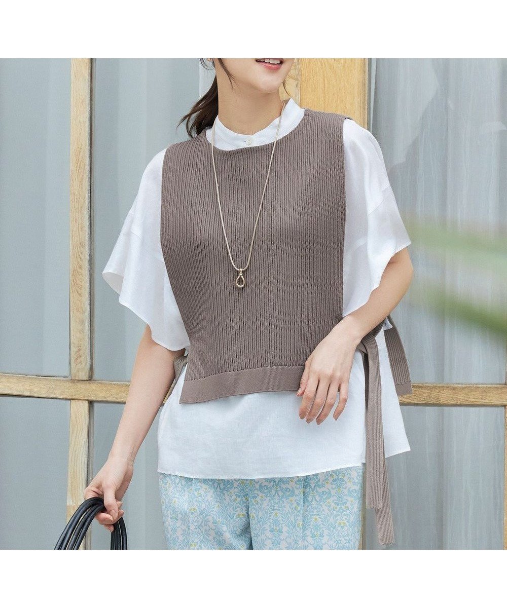 【自由区/JIYU-KU】の【洗える】リブストレッチ ベスト 人気、トレンドファッション・服の通販 founy(ファニー) 　ファッション　Fashion　レディースファッション　WOMEN　アウター　Coat Outerwear　トップス・カットソー　Tops/Tshirt　ベスト/ジレ　Gilets/Vests　おすすめ　Recommend　アイレット　Eyelet　カットソー　Cut And Sew　ストレッチ　Stretch　トレンド　Trend　ベスト　Vest　夏　Summer　春　Spring　S/S・春夏　Ss・Spring/Summer　洗える　Washable　 other-1|ID: prp329100004404384 ipo3291000000031976047
