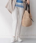 【23区/NIJYUSANKU】の【洗える】コットンサテンストレッチ テーパードパンツ ホワイト系|ID: prp329100004404396 ipo3291000000031963705