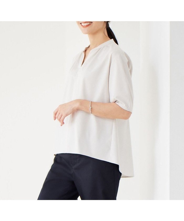 【ジェイ プレス/J.PRESS】の【接触冷感】プレーティングジャージー ペプラム カットソー インテリア・キッズ・メンズ・レディースファッション・服の通販 founy(ファニー) https://founy.com/ ファッション Fashion レディースファッション Fashion for Women トップス・カットソー Cut & Sew Tops シャツ・ブラウス・オフィスカジュアル Elegant Blouses & Button-Ups ロングTシャツ・Tシャツ Longline T-Shirts & Tees カットソー・ベーシックTシャツ Cut-and-Sewn Tops / Stretch Tees & Basics 春 Spring 秋 Autumn カットソー Cut and Sewn Top ギャザー Gathered, Ruffled シルケット Silket, Silky Cotton スキッパー Skipper, Open Collar スリーブ Sleeve, Long Sleeve / Short Sleeve ペプラム Peplum, Flared Hem ロング Long, Long-Length S/S・春夏 SS, Spring/Summer, Warm Season おすすめ Recommended / Our Picks 夏 Summer エレガント 上品 Elegant |ID: prp329100004404683 ipo3291000000032669247