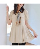 【ティアクラッセ/Tiaclasse】の【新色追加・洗える】サイドプリーツチュニックブラウス ベージュ|ID: prp329100004404729 ipo3291000000031935876