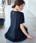 【ティアクラッセ/Tiaclasse】の【新色追加・洗える】サイドプリーツチュニックブラウス ネイビー|ID: prp329100004404729 ipo3291000000031935884