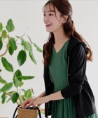 【ティアクラッセ/Tiaclasse】の【小倉優子さん着用・洗える】サマーニットショートパーカー ブラック|ID: prp329100004404808 ipo3291000000031088435