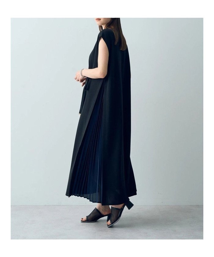 【イェッカ ヴェッカ/YECCA VECCA】のサイドプリーツ切替ワンピース インテリア・キッズ・メンズ・レディースファッション・服の通販 founy(ファニー) https://founy.com/ ファッション Fashion レディースファッション WOMEN ワンピース Dress おすすめ Recommend ジャージー Jersey スタイリッシュ Stylish ストレッチ Stretch スリット Slit ノースリーブ No Sleeve プリーツ Pleats ポケット Pocket リボン Ribbon 切替 Switching A/W・秋冬 Aw・Autumn/Winter・Fw・Fall-Winter |ID: prp329100004404914 ipo3291000000031902898