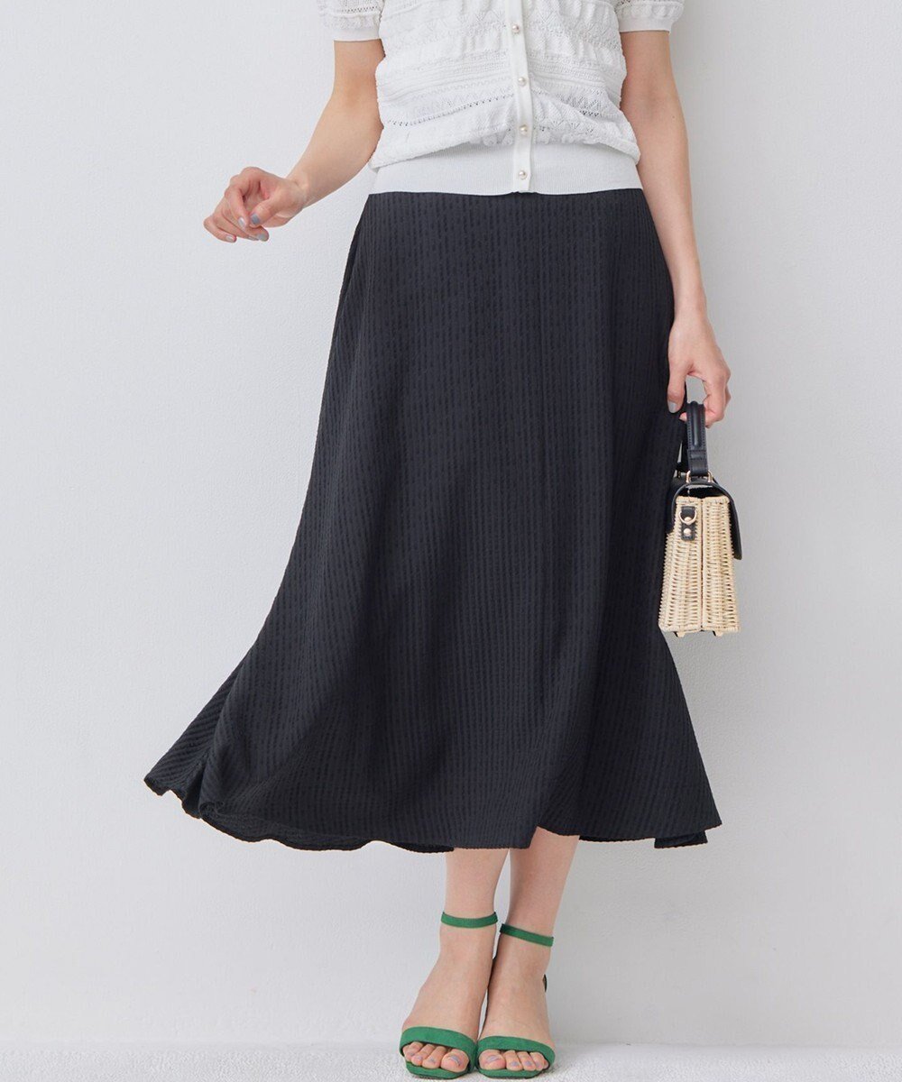 【組曲/KUMIKYOKU】のステッチストライプドビー フレアスカート インテリア・キッズ・メンズ・レディースファッション・服の通販 founy(ファニー) ファッション Fashion レディースファッション Fashion for Women スカート Skirts Aライン・フレアスカート A-Line & Flared Skirts ギャザー Gathered, Ruffled ストライプ Stripe, Striped Pattern フレア Flare, Flared 夏 Summer 春 Spring S/S・春夏 SS, Spring/Summer, Warm Season ブラック系|ID: prp329100004405574 ipo3291000000034355287