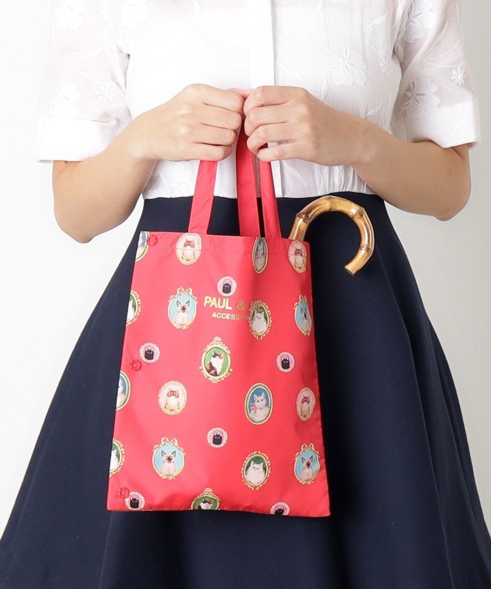 【ムーンバット/MOONBAT】のポール ジョー (PAUL JOE ACCESSOIRES) トート型吸水傘袋 インテリア・キッズ・メンズ・レディースファッション・服の通販 founy(ファニー) 　ファッション　Fashion　レディースファッション　Fashion for Women　バッグ　Bags　レイングッズ・傘・晴雨兼用傘　Umbrellas & Rain Gear　傘　Umbrella, Parasol　吸水　Absorbent, Quick-Dry　シンプル　Simple, Minimal　スリム　Slim, Slim Fit　フェイス　Face, Facial Design　フォルム　Silhouette, Form　レッド|ID: prp329100004405593 ipo3291000000033501185