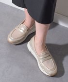 【インター ショシュール/INTER-CHAUSSURES】の【BUSSOLA】撥水ローファースニーカー ゴールド雑材|ID: prp329100004405629 ipo3291000000032650631