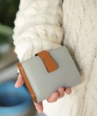 【アトリエヌウ/Atelier nuu】の【受注生産の新カラー登場/ミニ財布/バイカラー/本革】noble 二つ折れウォレット アイスグレー×キャメル|ID: prp329100004406173 ipo3291000000032308805
