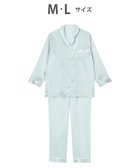 【ワコール 睡眠科学/wacoal suimin】の【パジャマ】 長袖・長ズボン シルクサテン 吸放湿性 睡眠科学/ワコール YDX582 グリーン|ID: prp329100004406295 ipo3291000000031975399