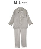 【ワコール 睡眠科学/wacoal suimin】の【パジャマ】 長袖・長ズボン シルクサテン 吸放湿性 睡眠科学/ワコール YDX582 グレー|ID: prp329100004406295 ipo3291000000031975400