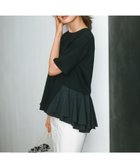 【23区/NIJYUSANKU】の【洗える】コットンポンチコンビジャージー ペプラム カットソー ブラック系|ID: prp329100004406627 ipo3291000000031963200